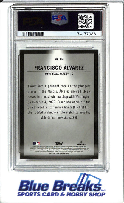 2023 Bowman - Spotlights - Francisco Alvarez - # BS12 - PSA 10 - Baseball - New York Mets