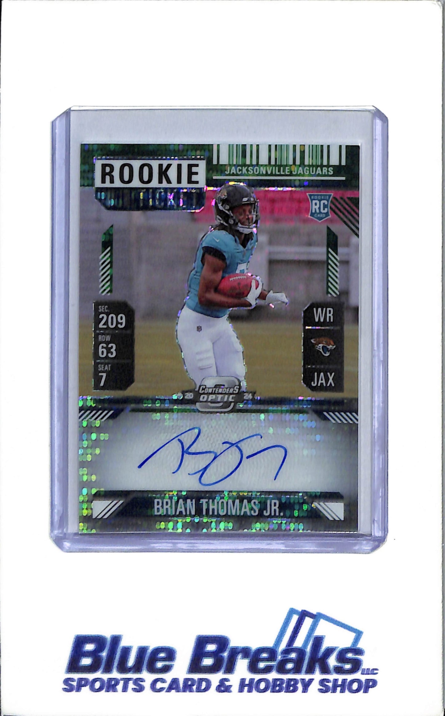 2024 - Panini - Contenders - Rookie Ticket - Brian Thomas JR. - auto - 4-30 - Football - Jacksonville - Jaguars - Drop