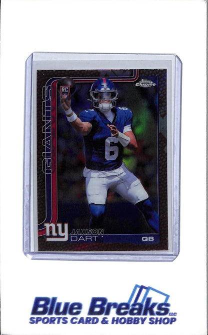 2025 Topps Chrome - Football Lether - Jaxson Dart - Rookie - #306 - New York Giants - drop