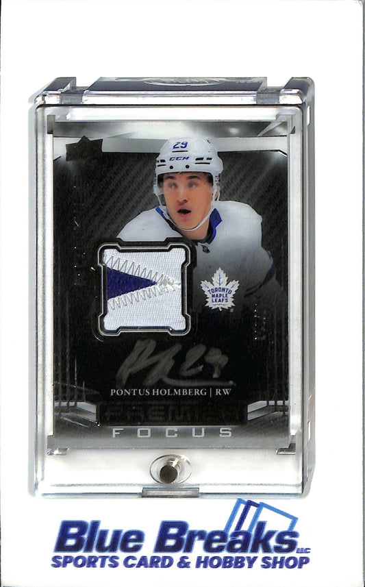 2022-23 Upper Deck - Premier Focus - Rookies - Pontus Holmberg - auto - relic - 88/125 - #PFPR-PH - Hockey - Toronto Maple Leaf's