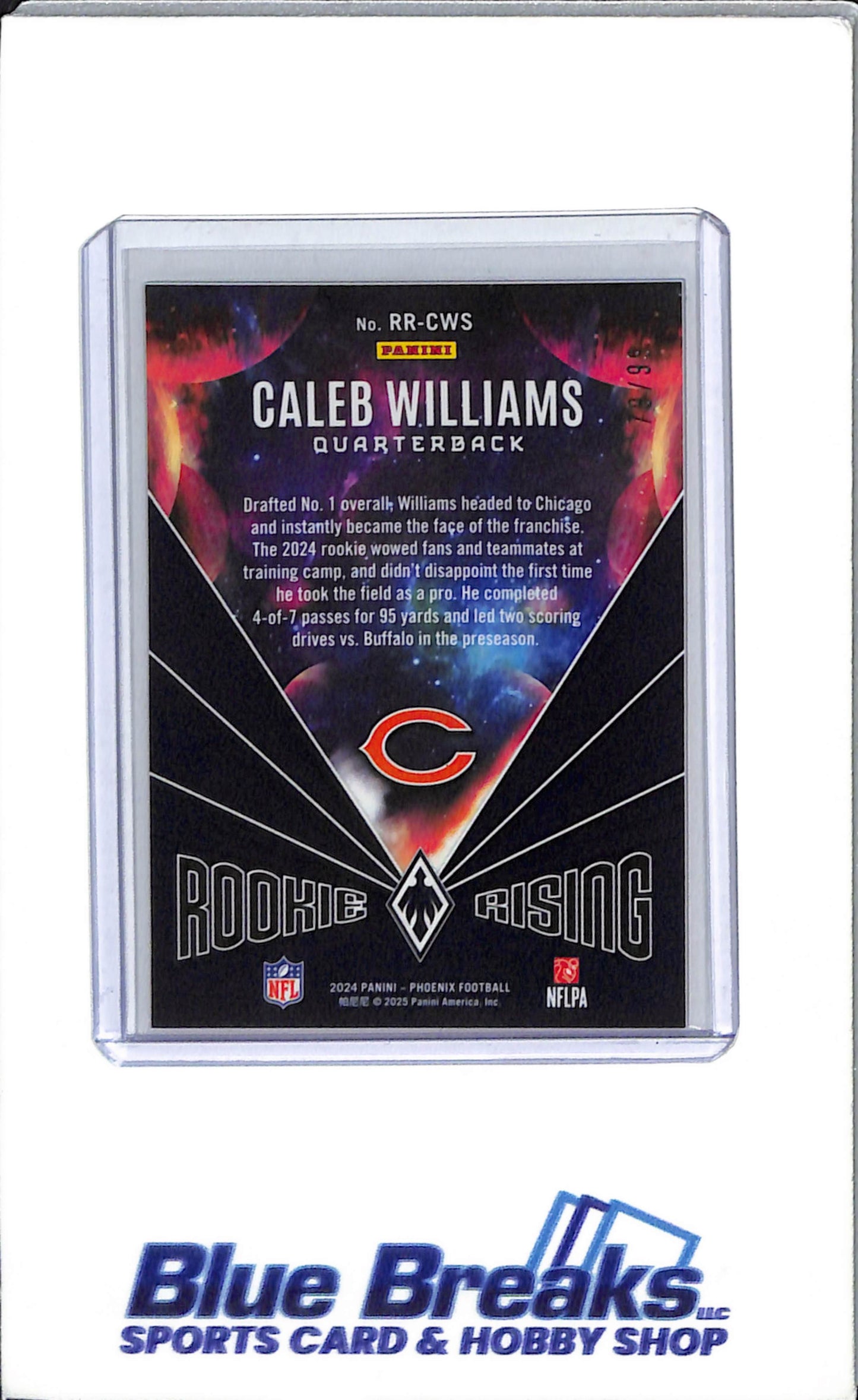 2024 Panini - Phoenix - Rookie Rising - Caleb Williams - Rookie - 77/99 - #RR-CWS - football - Chicago Bears