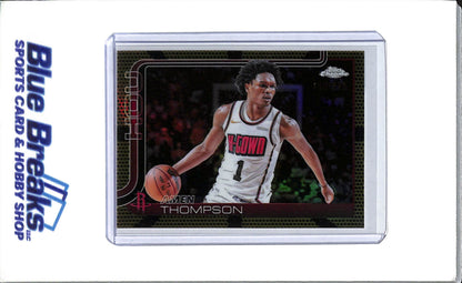 2025 Topps Chrome - Yellow Ray Wave Refractor - Amen Thompson - #17 - 149/275 - Basketball - Houston Rockets