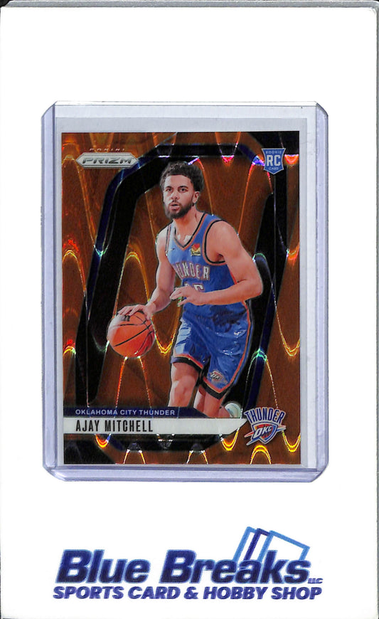 2024-25 Panini Prizm - Seismic Orange - Ajay Mitchell - Rookie - Basketball - Oklahoma City Thunder - Drop