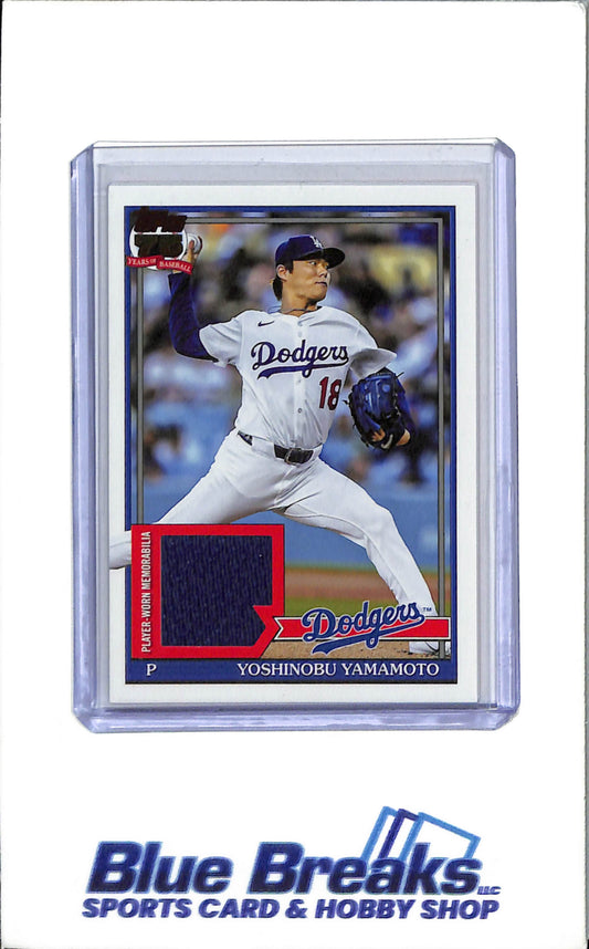 2026 Topps - Series 1 - Player Worn Memorabilia -Yoshinobu Yamamoto - Patch - Baseball - Dodgers - Drop