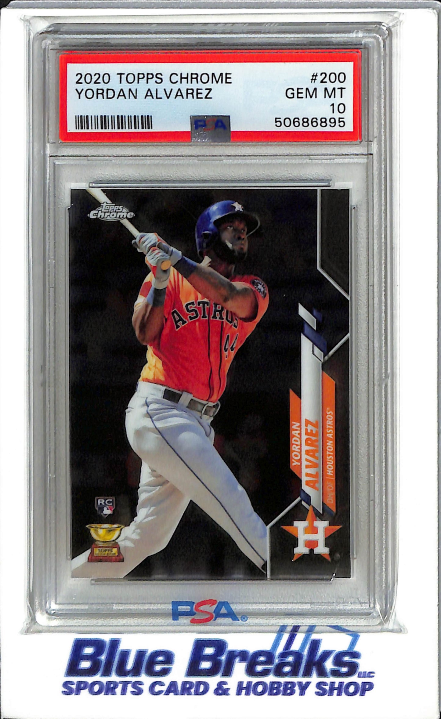 2020 Topps Chrome - Yordan Alvarez - #200 - Baseball - Houston Astros - PSA 10 - Drop