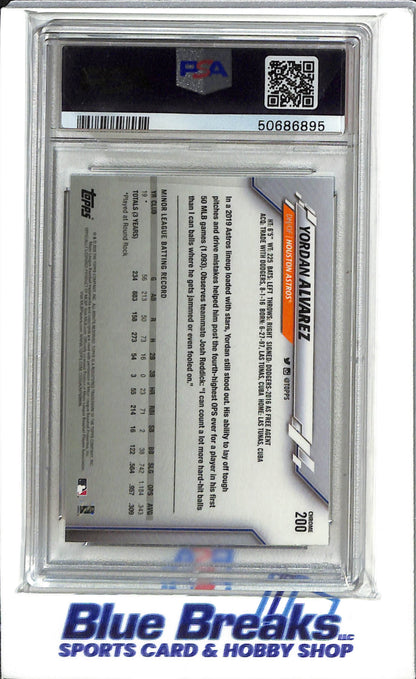 2020 Topps Chrome - Yordan Alvarez - #200 - Baseball - Houston Astros - PSA 10 - Drop