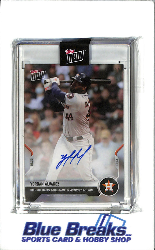 2021 Topps Now - HR Highlights Auto - Yordan Alvarez - #994A - 60-99 - Baseball - Houston Astros - Drop