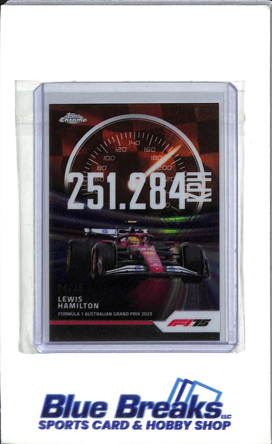 2025 Topps Chrome - F1 75 - Top Speed - Lewis Hamilton - #TS-2 - 4-25 - Formula 1 - Rasing - Drop
