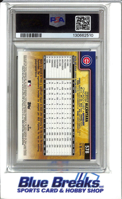 2025 Topps Kevin Alcantara - Golden Mirror - Kevin Alcantara - #578 - Baseball - Chicago Cubs -PSA 10 - Drop