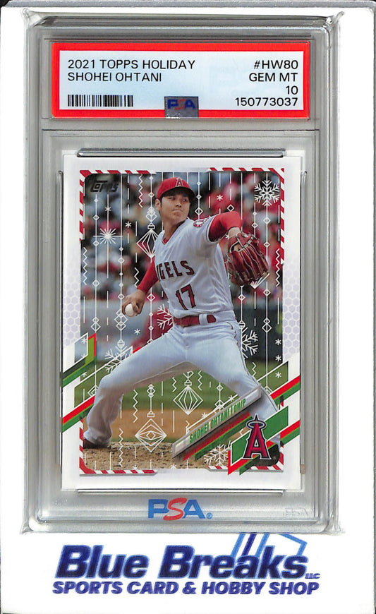 2021 Topps Holiday - Shohei Ohtani - #HW80 - Baseball - Angel - PSA 10 - Drop
