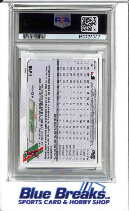 2021 Topps Holiday - Shohei Ohtani - #HW80 - Baseball - Angel - PSA 10 - Drop