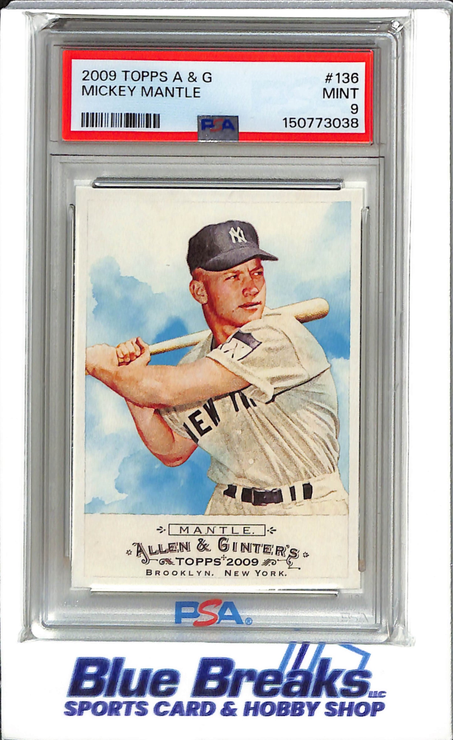 2009 Topps - Allen & Ginter - Mickey Mantle - #136 - PSA 9 - Baseball - New York Yankees