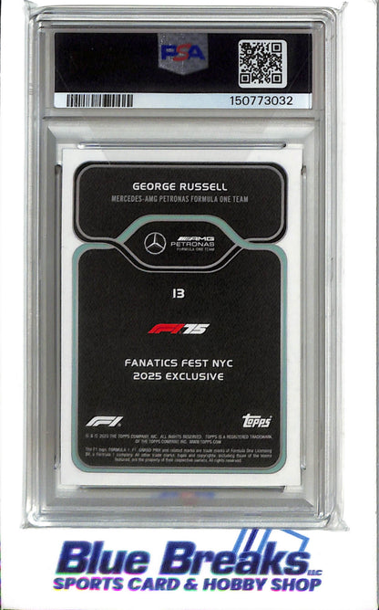 2025 F1 Fanatics Fest NYC - George Russell - #13 - PSA 10 - F1 - Formula 1 - Racing