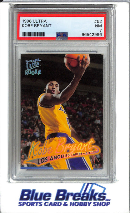 1996 Ultra - Kobe Bryant - #52 - Basketball - Los Angeles Lakers - PSA7 - Drop