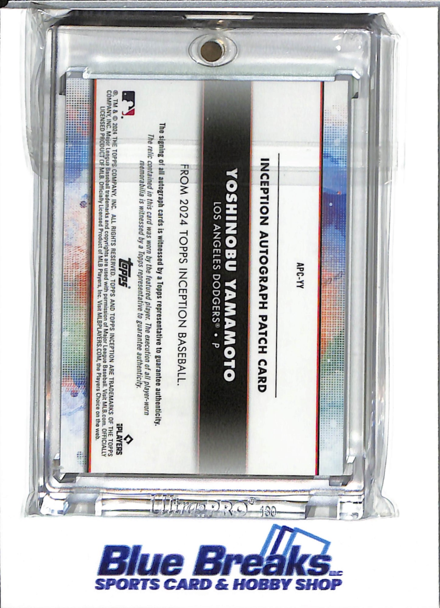 2024 Topps - Inception - Yoshinobu Yamamoto - auto - relic - 61/99 - RC - #APC-YY - baseball - Los Angeles Dodgers - drop