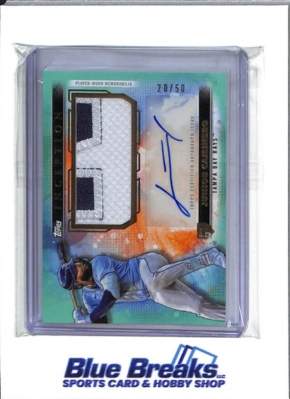 2024 Topps - Inception - Junior Caminero - auto - relic - 20/50 - #APC-JCA - Baseball - Tampa Bay Rays - drop