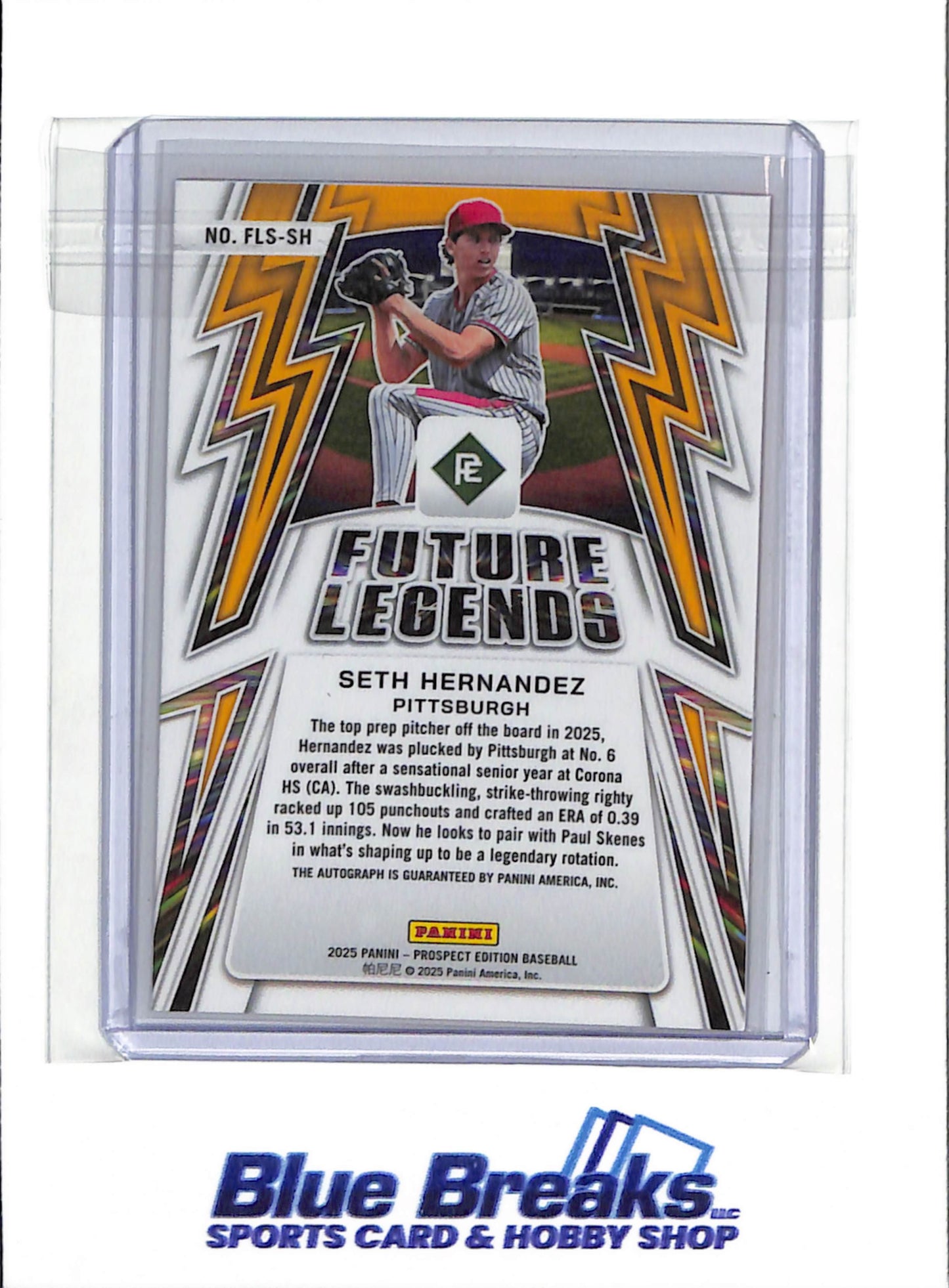 2025 Panini Prospect - Future Legends Auto 60-99 -Seth Hernandez - # FLS-SH - Baseball - Pittsburgh Pirates