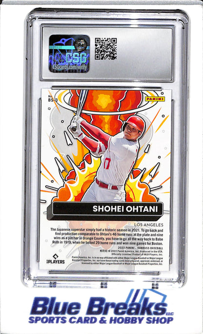 2022 Panini Donruss - Donruss - Bomb Squad - Rapture - Shohei Ohtani - CSG 10 - BS-3 - Baseball - Dodgers - drop