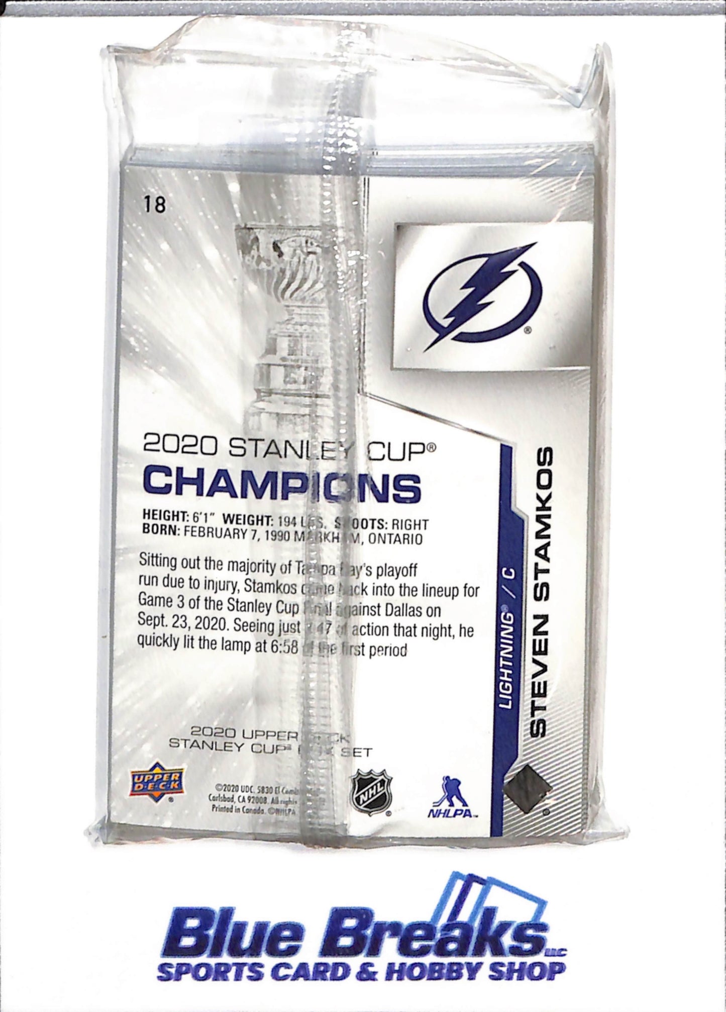 2020 Upper Deck - Stanley Cup Champions - Sealed Package - Ice Hockey - Lightning - drop