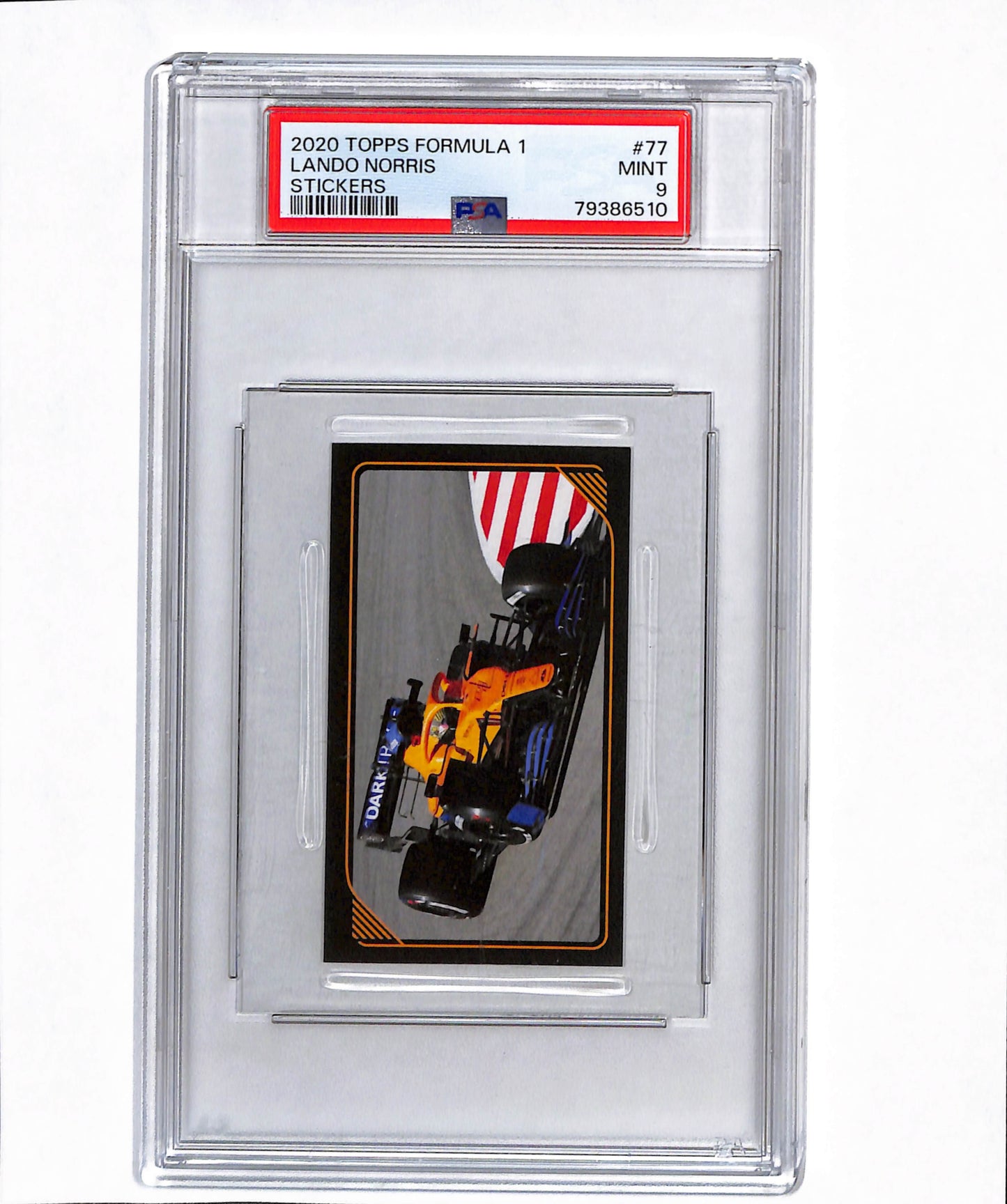 2020 Topps - Formula 1 - Stickers - Lando Norris - PSA9 - #77 - Racing - Grand Prix - McLaren - drop