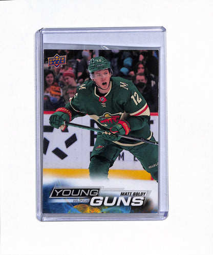 2022 Upper Deck - Series 1 - Young Guns - Oversized - Matt Boldy - #201 - Ice Hockey - Wild - drop