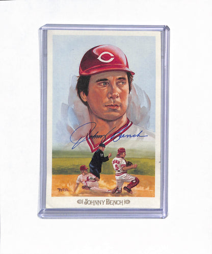 1989 - Celebration - Card 5 - Perez Steele Galleries - Post Card - Hall of Fame 50 - Johnny Bench - #02780/10,000 - Baseball - Reds - drop