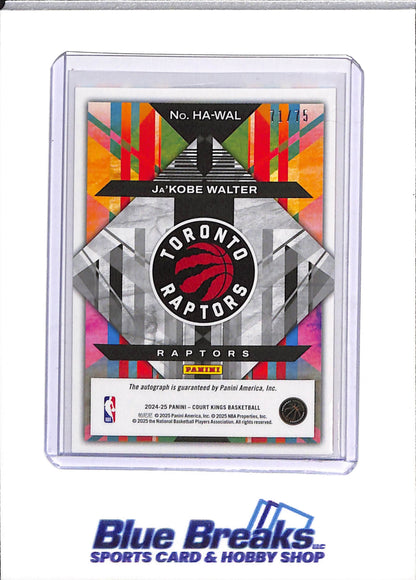 2024-25 Panini - Heir Apparent - Rookie Card Auto - JaKobe Walter - 71/75 - #HA-WAL - Basketball - Raptors - drop