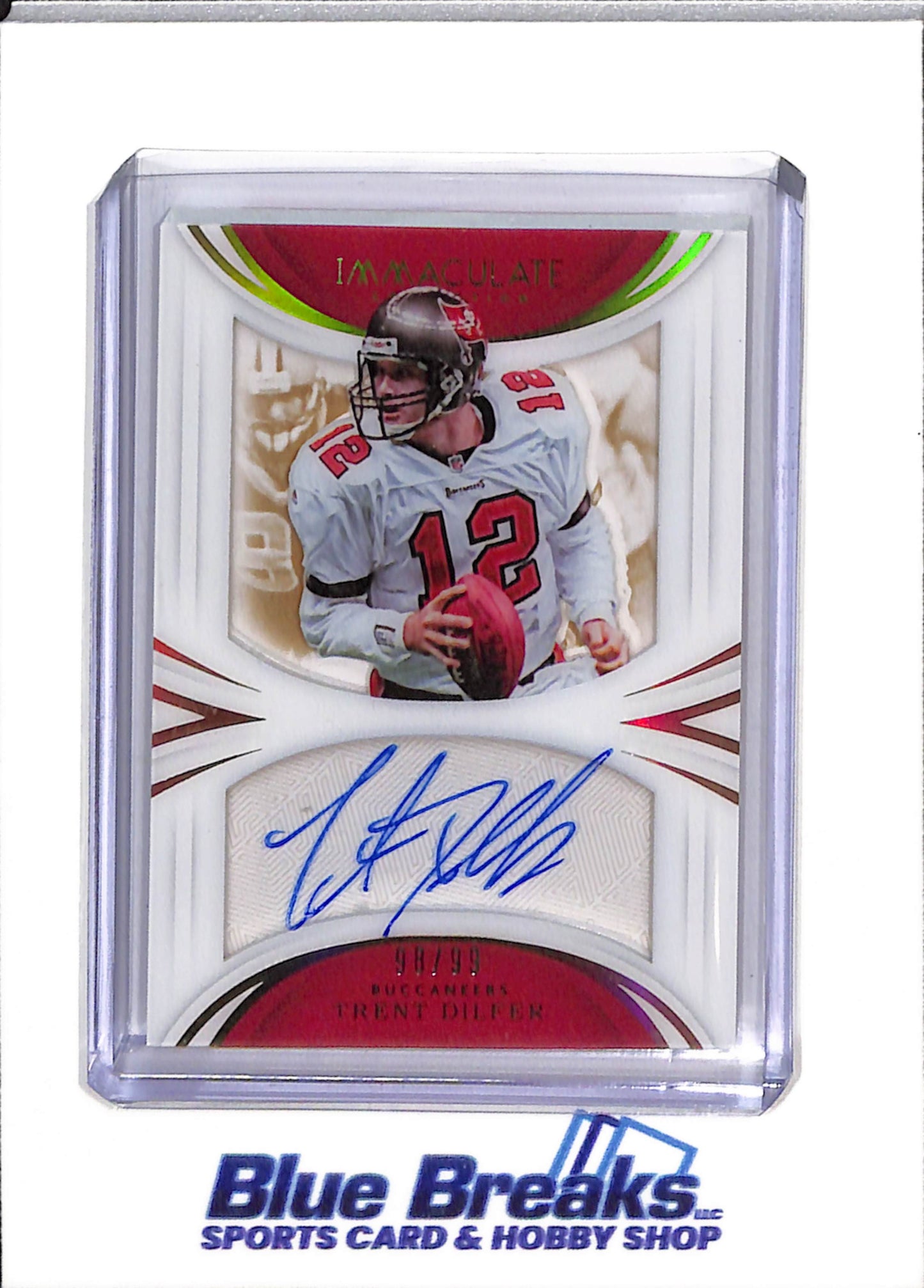 2018 Panini - Immaculate Collection - Auto - Trent Dilfer - 98/99 - #SS-TD - Football - Buccaneers - drop