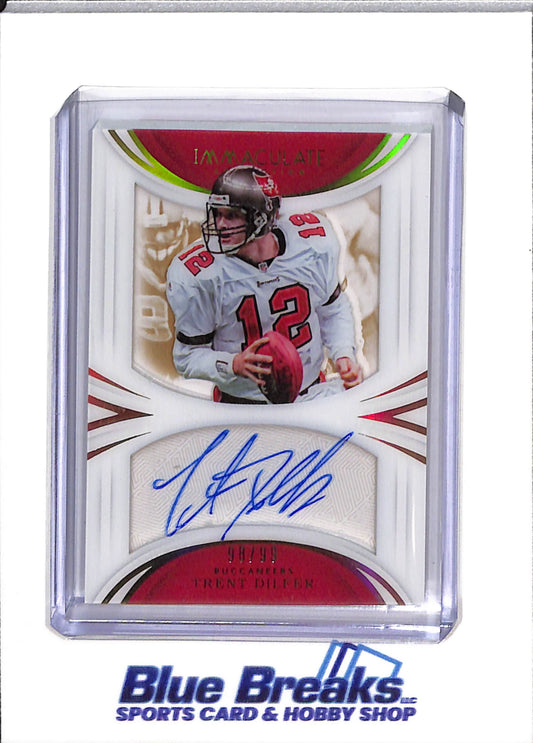 2018 Panini - Immaculate Collection - Auto - Trent Dilfer - 98/99 - #SS-TD - Football - Buccaneers