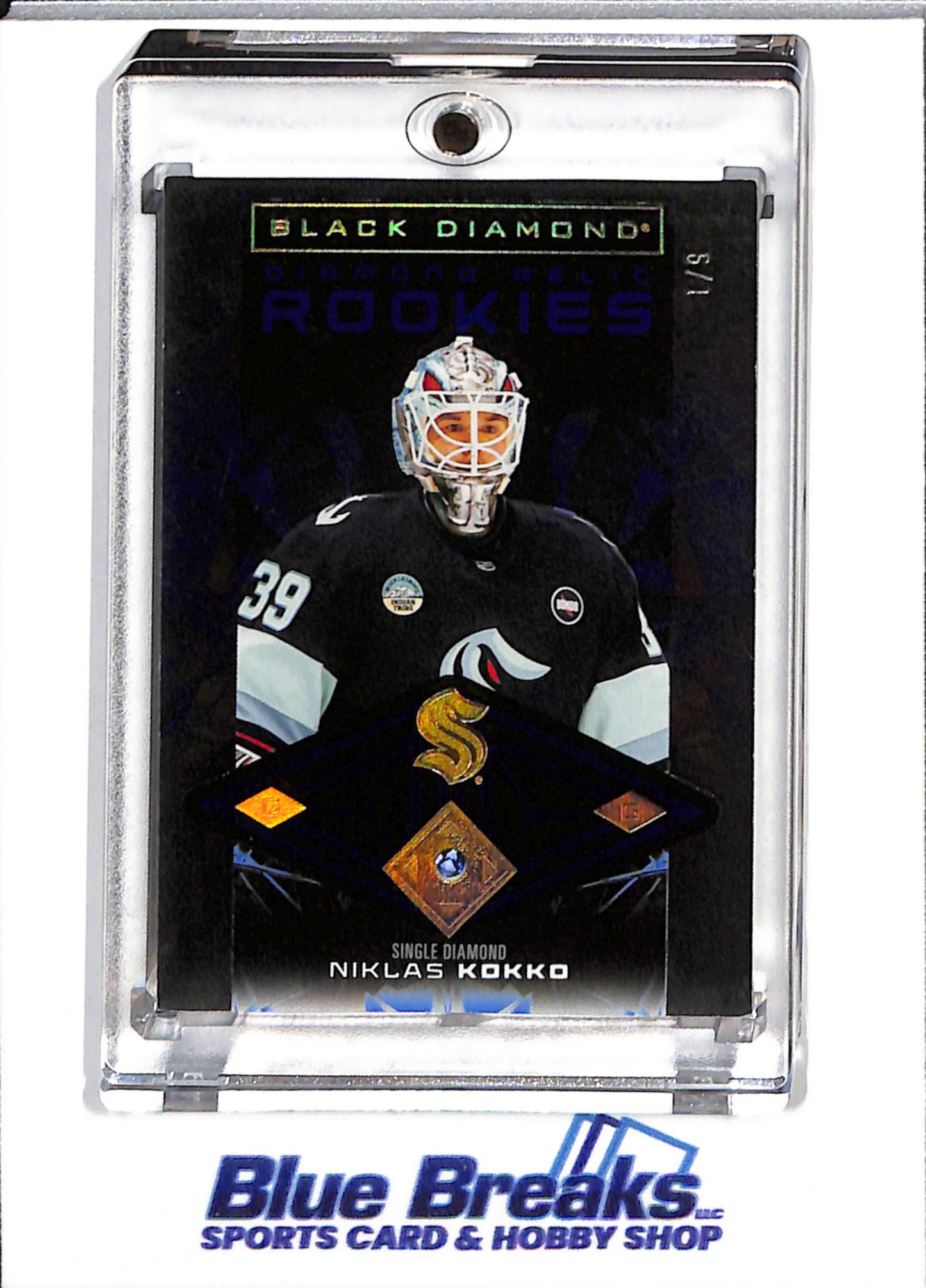 2025-26 Upper Deck - Black Diamond - Diamond Relic Rookies - Single Diamond - Niklas Kokko - 1/9 - #BDR-NK - Ice Hockey - Kraken - drop