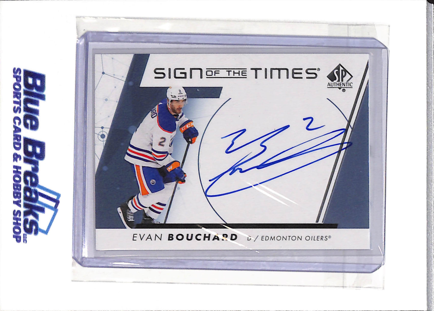 2022-23 Upper Deck - Sign of the Times - Auto - Evan Bouchard - #SOTT-EB - Ice Hockey - Oilers - drop