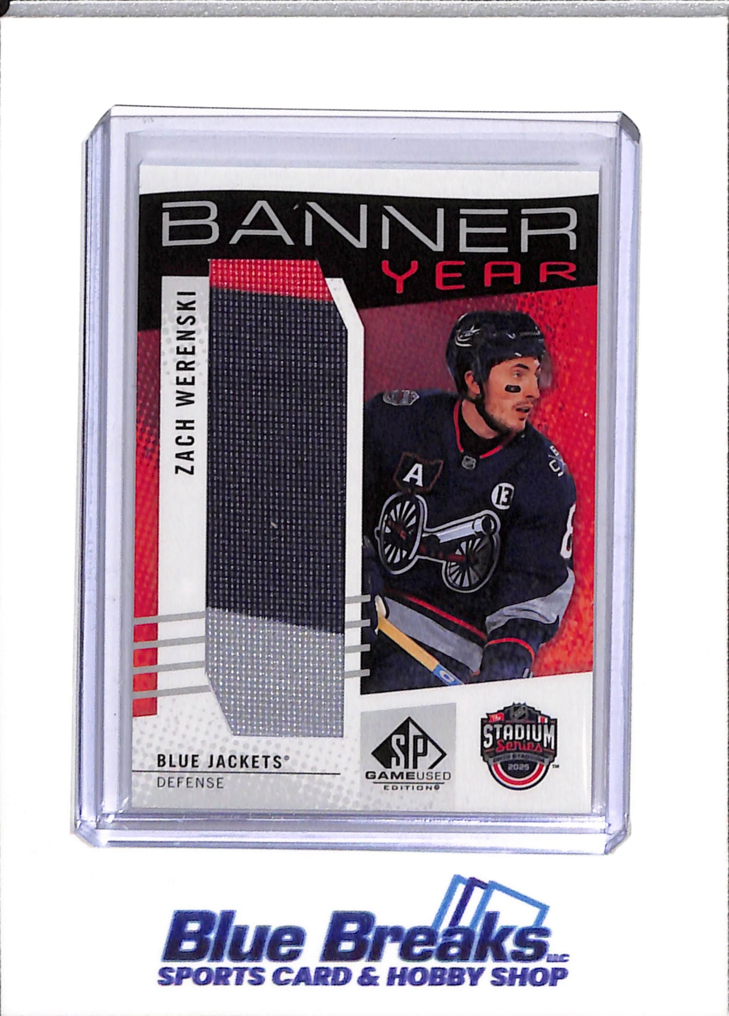 2025-26 Upper Deck - Banner Year - Game Used Edition - Stadium Series - Zach Werenski - #BYSS-ZW - Ice Hockey - Blue Jackets - drop