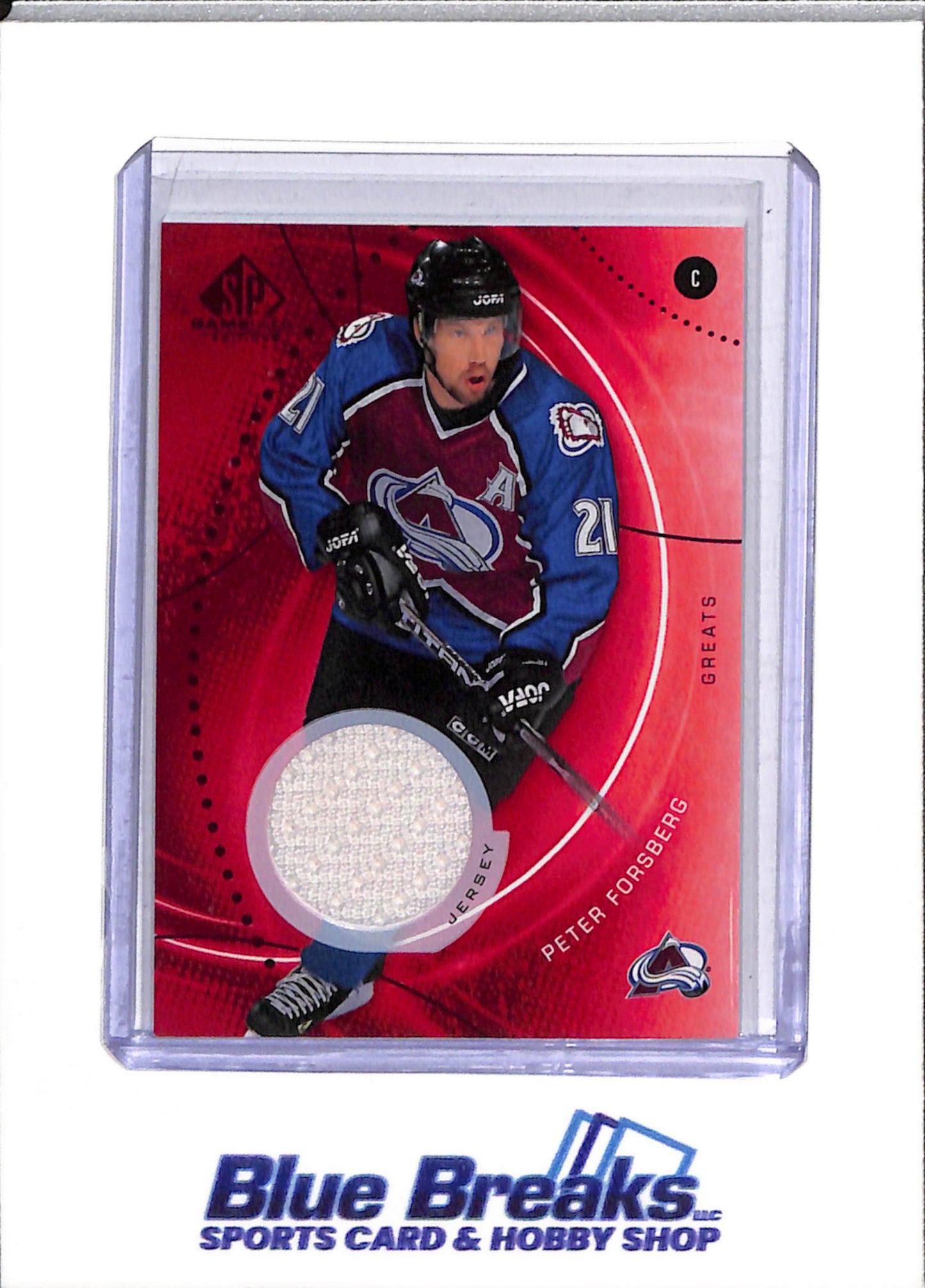 2025-26 Upper Deck - Greats - Red - Peter Forsberg - #100 - Ice Hockey - Avalanche - drop
