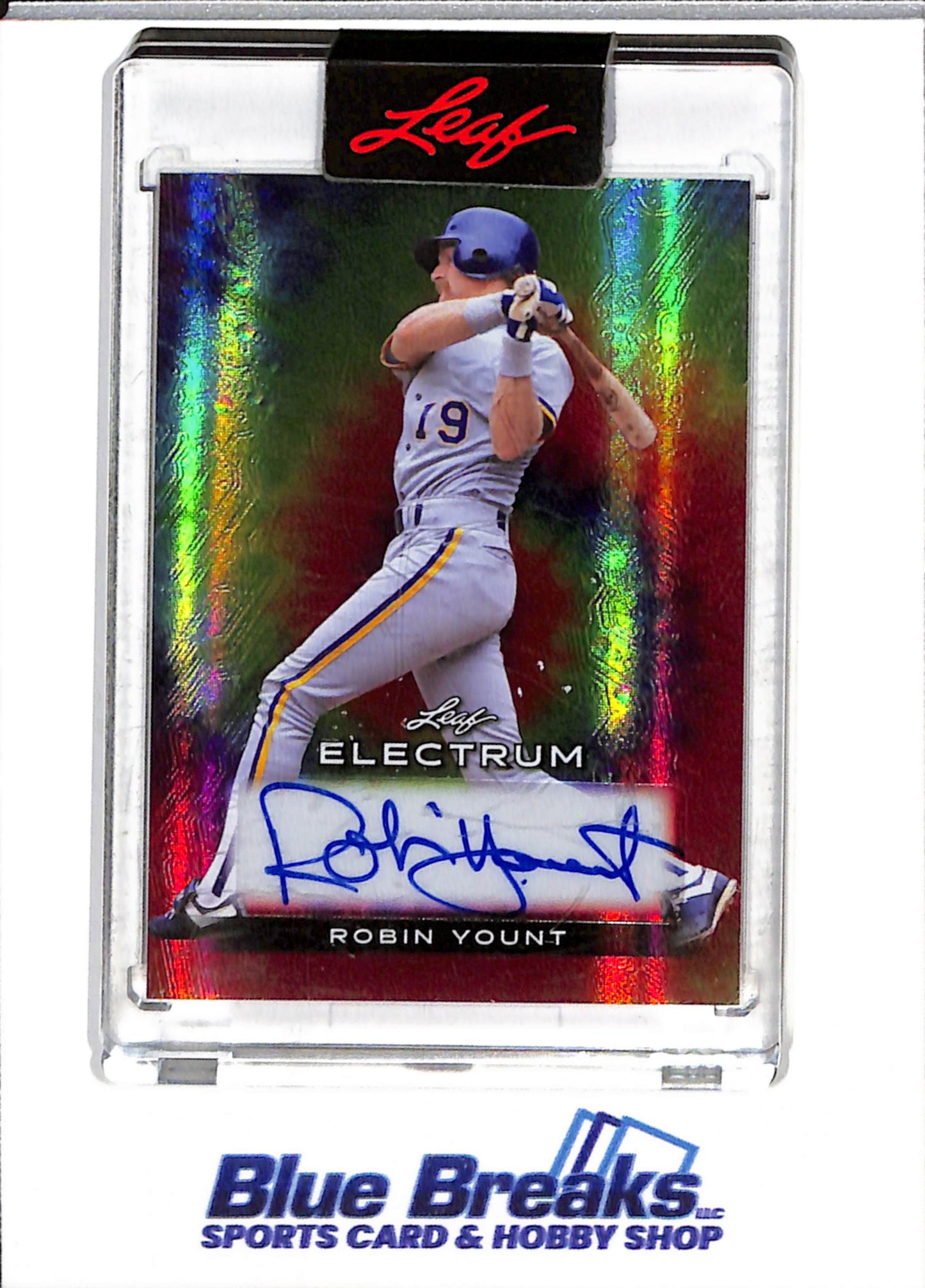 2024 Leaf - Electrum - Rainbow Foil - Robin Yount - 6/9 - #BA-RY1 - Baseball - Brewers - drop