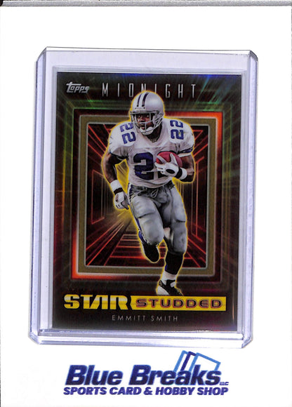 2024 Topps - Midnight - Orange/Yellow - Star Studded - Emmitt Smith - 40/75 - #SS-28 - Football - Cowboys - drop