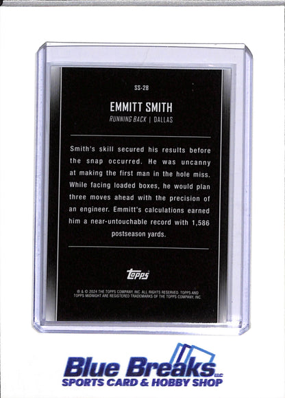 2024 Topps - Midnight - Orange/Yellow - Star Studded - Emmitt Smith - 40/75 - #SS-28 - Football - Cowboys - drop