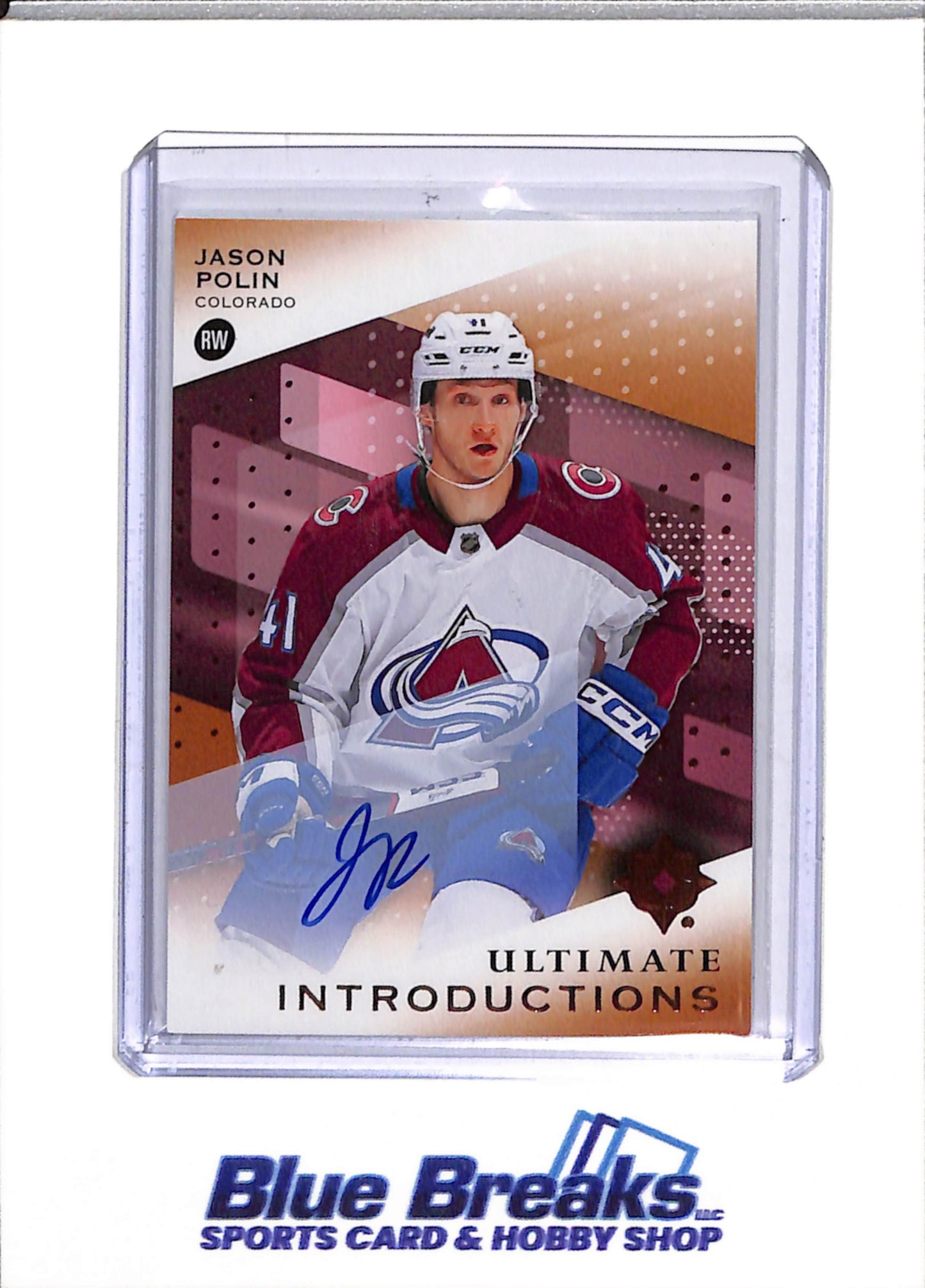 2024-25 Upper Deck - Ultimate Introductions - Copper Auto - Jason Polin - #UI-JP - Ice Hockey - Avalanche - drop