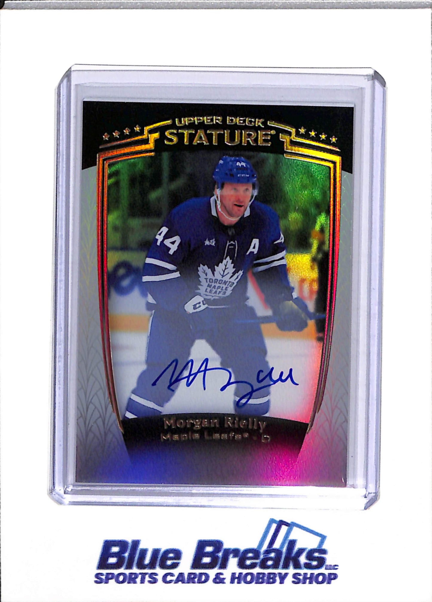 2024-25 Upper Deck - Stature - Silver Foil Auto - Morgan Rielly - #4 - Ice Hockey - Maple Leafs - drop