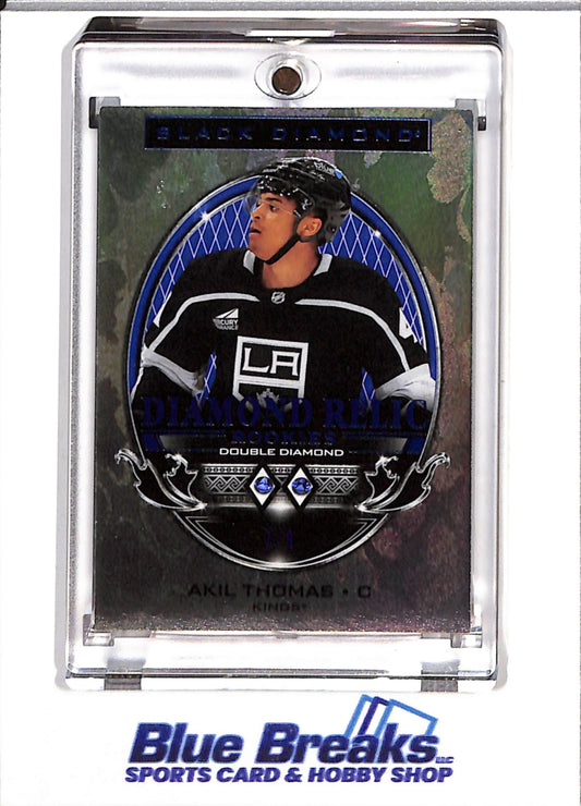 2024-25 Upper Deck - Black Diamond - Diamond Relic - Double Diamond - Silver Foil - Akil Thomas - 7/9 - #BDR-AT - Ice Hockey - Kings