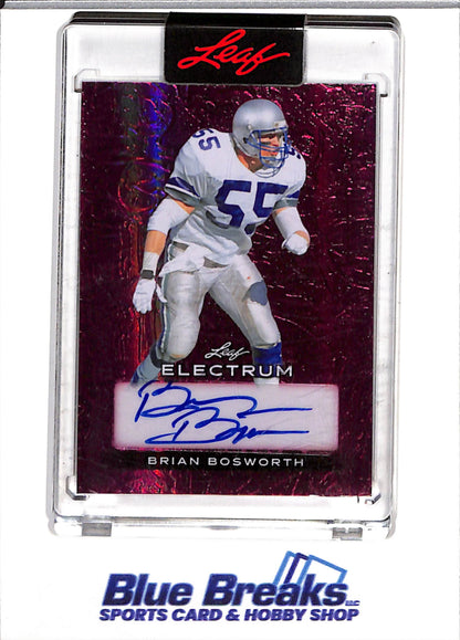 2024 Leaf - Electrum - Auto Pink Foil - Brain Bosworth - 1/4 - #BA-BB2 - Football - Seahawks - drop