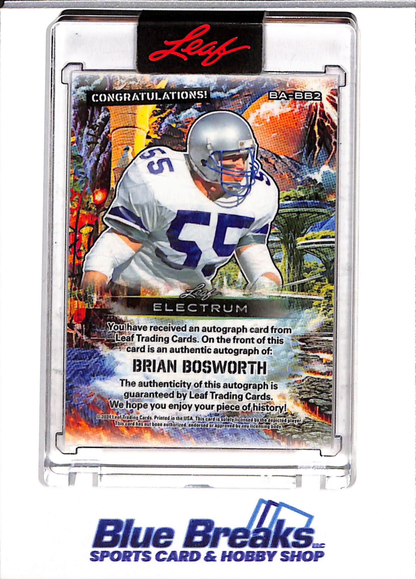 2024 Leaf - Electrum - Auto Pink Foil - Brain Bosworth - 1/4 - #BA-BB2 - Football - Seahawks - drop