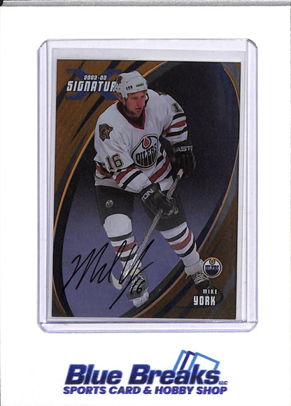 2003 In The Game - Signatures - Auto - Mike York - #D21 - Ice Hockey - Oilers - drop