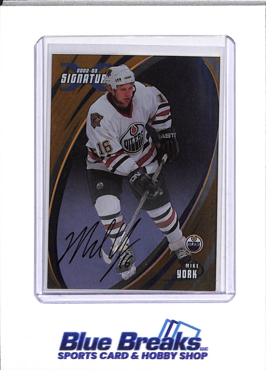 2003 In The Game - Signatures - Auto - Mike York - #D21 - Ice Hockey - Oilers