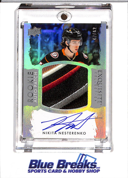 2023-24 Upper Deck - Exquisite Collection - Rookie Auto Patch - Nikita Nesterenko - 47/62 - #EC-NN - Ice Hockey - Ducks - drop