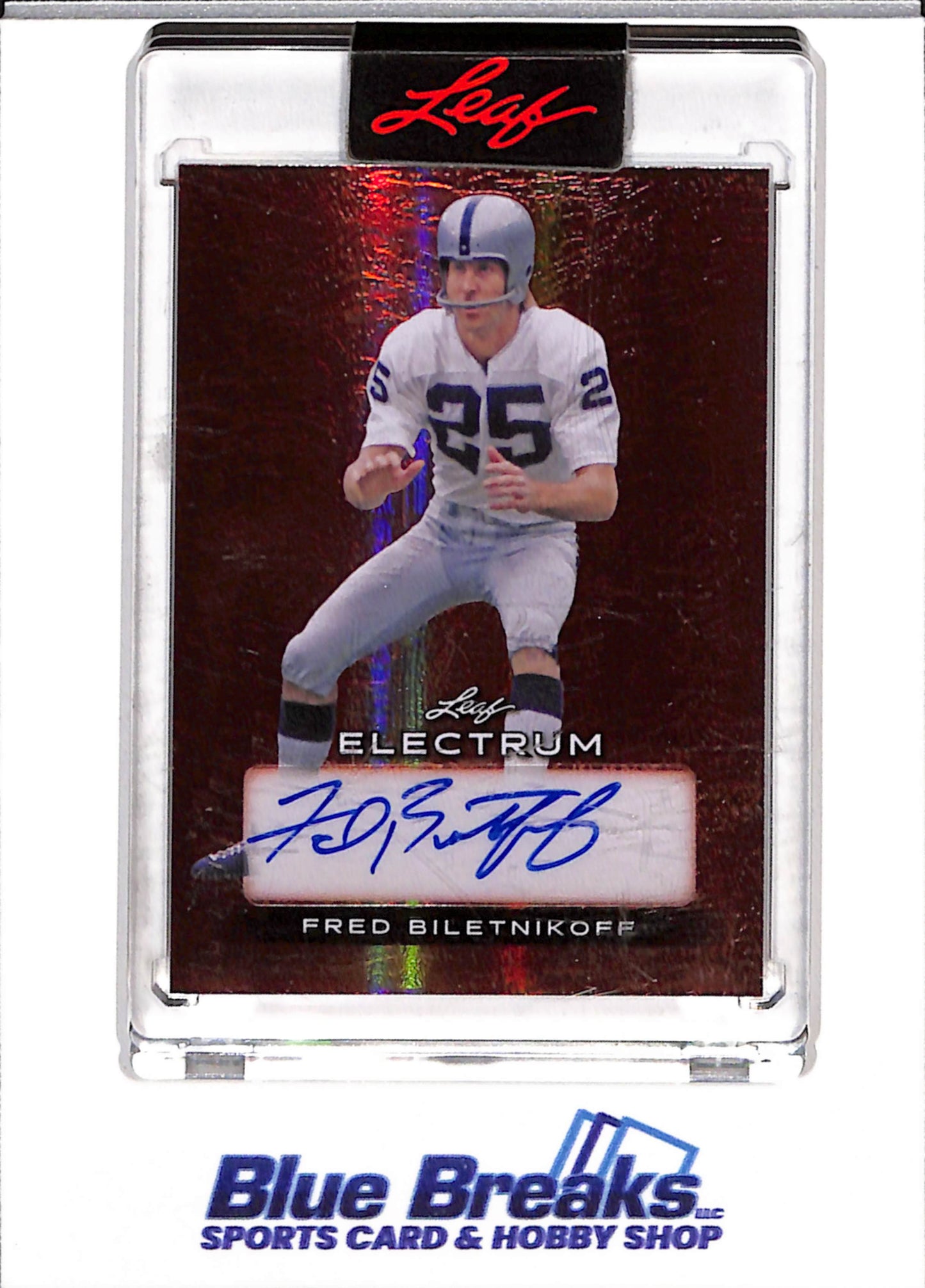 2024 Leaf - Electrum - Orange Foil Auto - Fred Biletnikoff - 19/20 - #BA-FB1 - Football - Raiders - drop