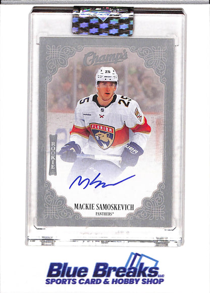 2023-24 Upper Deck - Champs - Auto - Rookie - Mackie Samoskevich - #C-SA - Ice Hockey - Panthers - drop