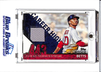2015 Topps - Career High - Relic Patch - Mookie Betts - #CRH-MB - Baseball - Red Sox - drop