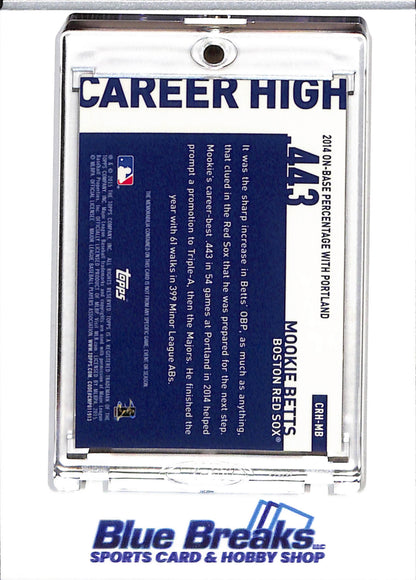 2015 Topps - Career High - Relic Patch - Mookie Betts - #CRH-MB - Baseball - Red Sox - drop