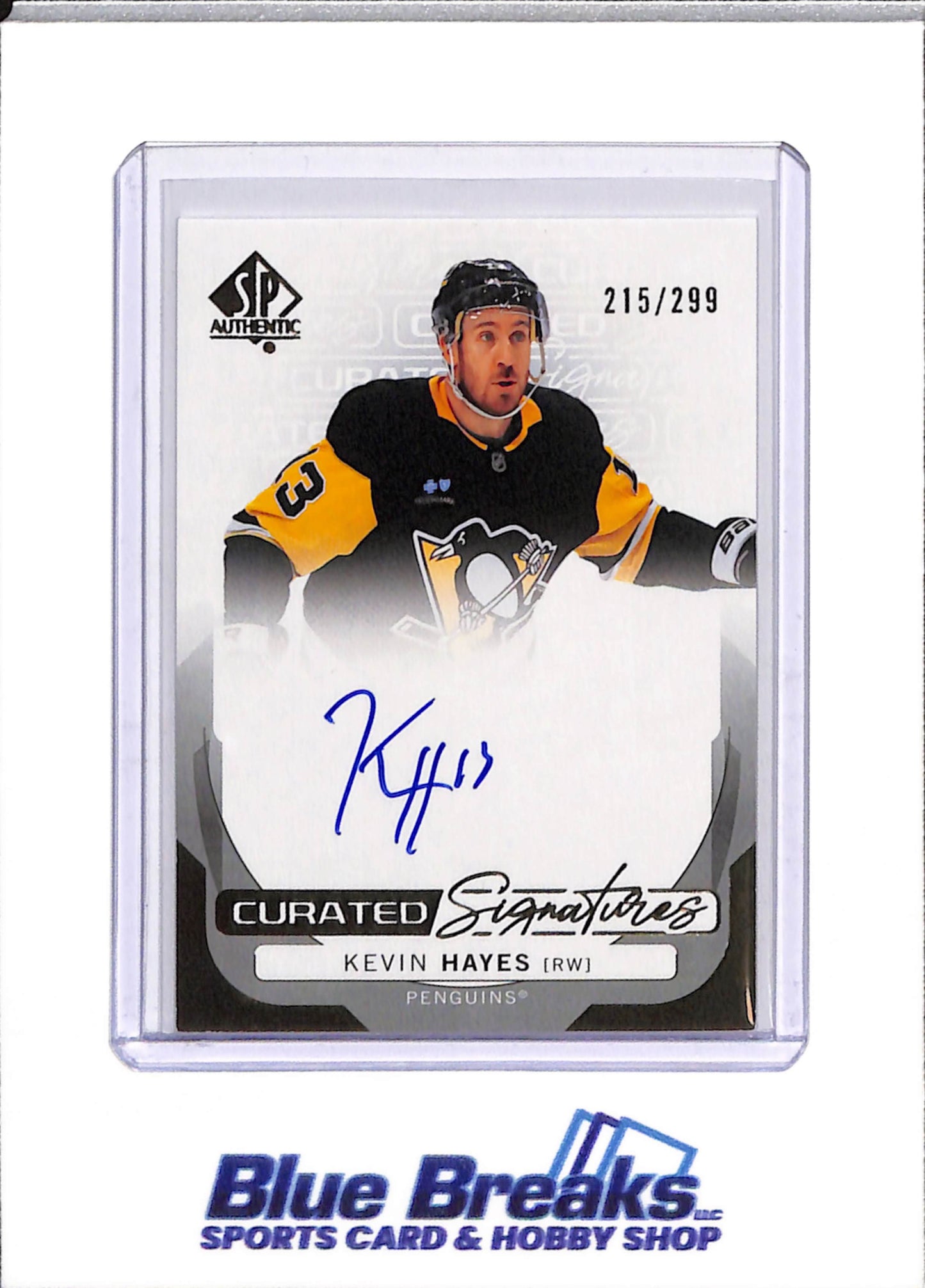 2024-25 Upper Deck - Curated Signatures - Kevin Hayes - 215/299 - #SPC-KH - Ice Hockey - Penguins - drop