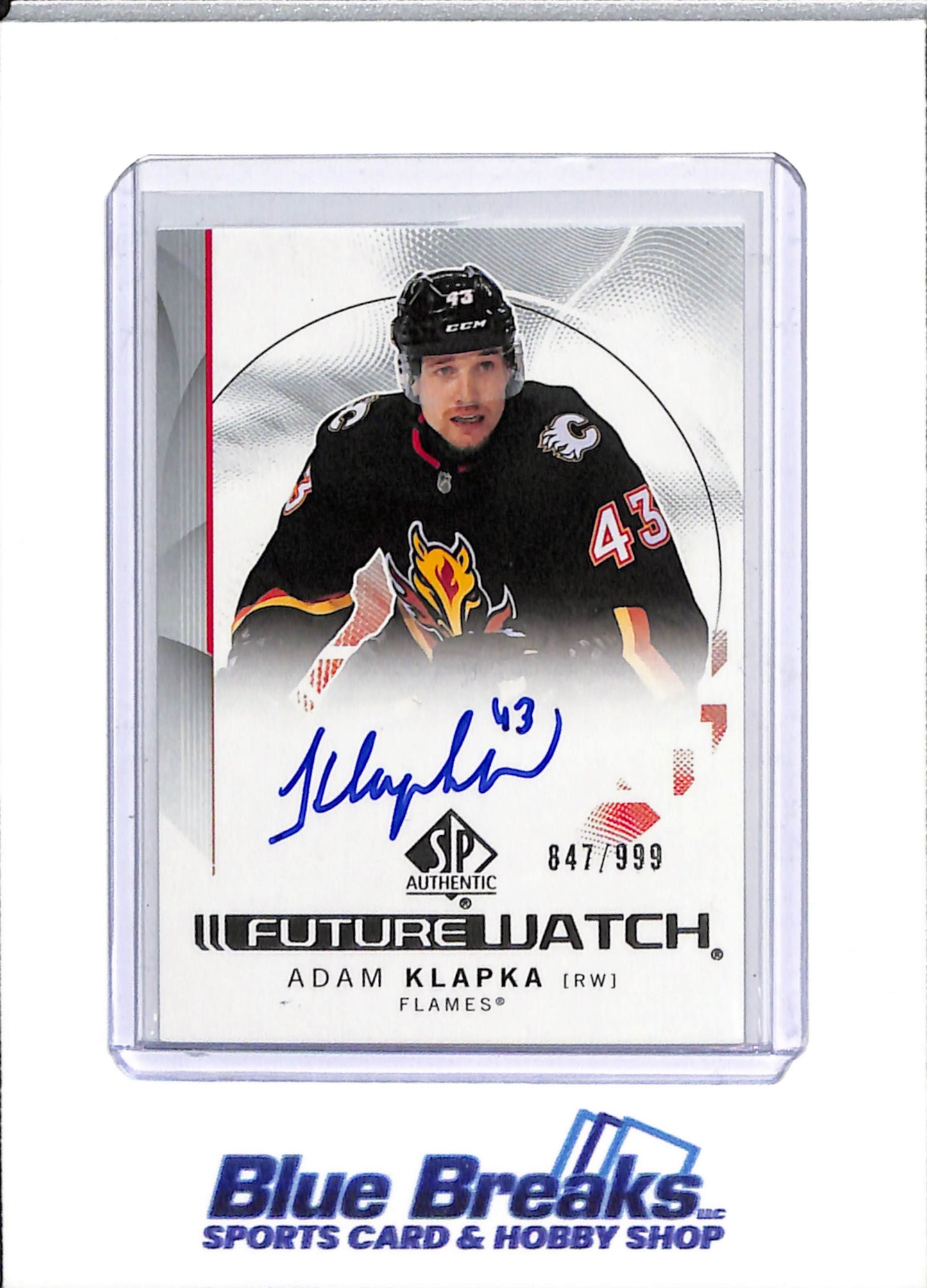 2024-25 Upper Deck - Future Watch - Auto - Adam Klapka - 847/999 - #112 - Ice Hockey - Flames - drop